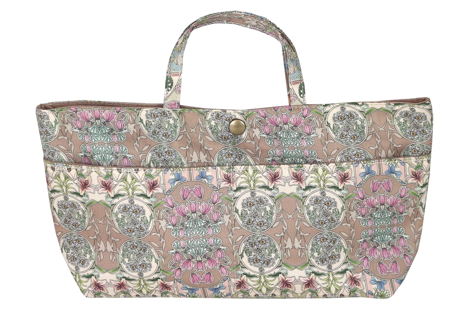 DDintex FLORET LONDON Сумка-в-сумку 03, Цветочный праздник, Розовый, 27 x 5 x 15 см [Принт Liberty]