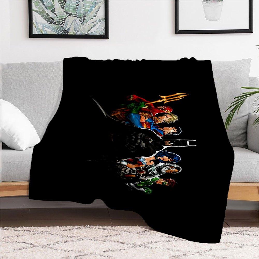 DC Comics Superheroes iPhone Wallpaper HDBlanket Flannel Throw Blanket for Sofa, Bed, Travel, Camping, Office, Couch, Chair