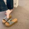 Fashion Shoes House Slippers Platform Slides Summer Clogs Woman Fashion Pantofle Beach Luxury 2025 Slippers Casual Summer Women's Shoes