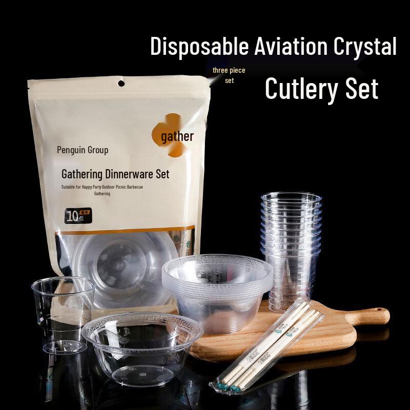 Disposable Crystal Tableware Set