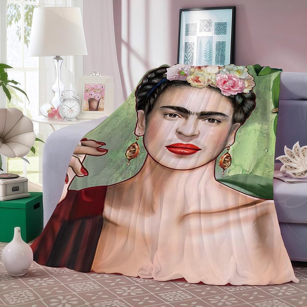 F-Frida K-Kahlo Kunstdecke Warm Und Weich Geeignet Für Schlafzimmer Wohnzimmer Schlafsofa Büro Reisen Camping