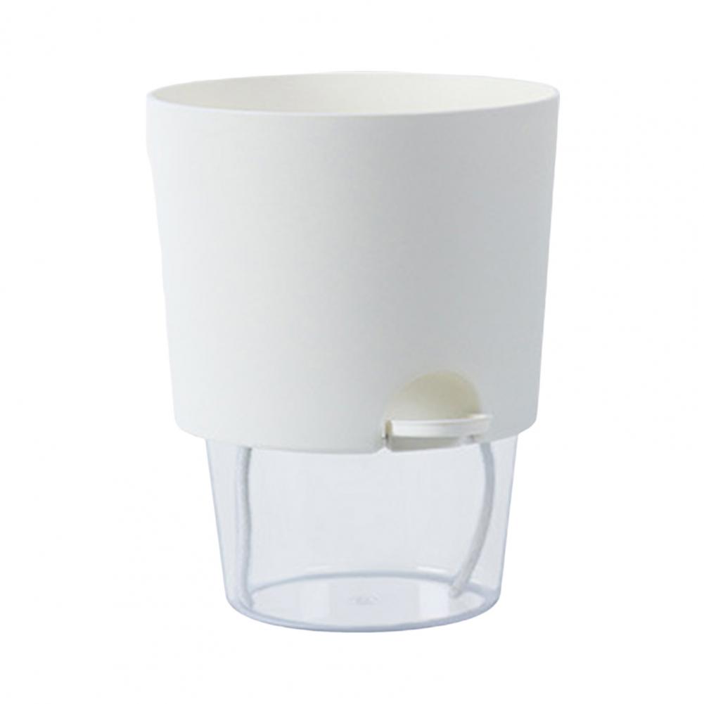 Self Watering Flowerpot Automatic Self-watering Flowerpot with Drainage Holes Transparent Base Hydroponic Planter Flowerpot