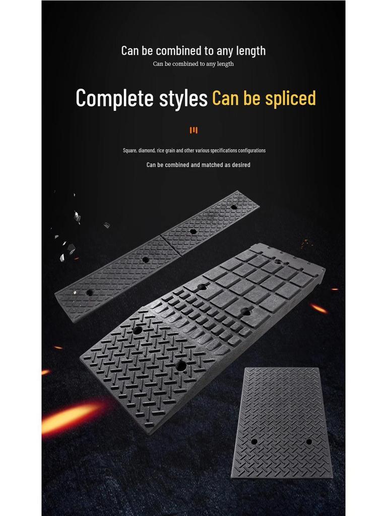 Household Rubber Threshold Ramp for Curbs and Slopes: Car and Road Edge Climbing Pad