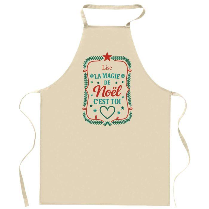 Tablier de cuisine - Lise - Impression bretonne - Coton épais résistant - Liens réglables