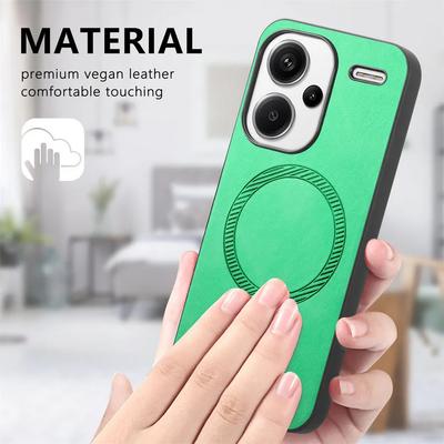 Pouzdro pro Magsafe Magnetic Luxury Business Leather Back Cover for Redmi Note 13 Pro Plus Note13 4G 12R 13R Pro Wireless Charging Protection Shell