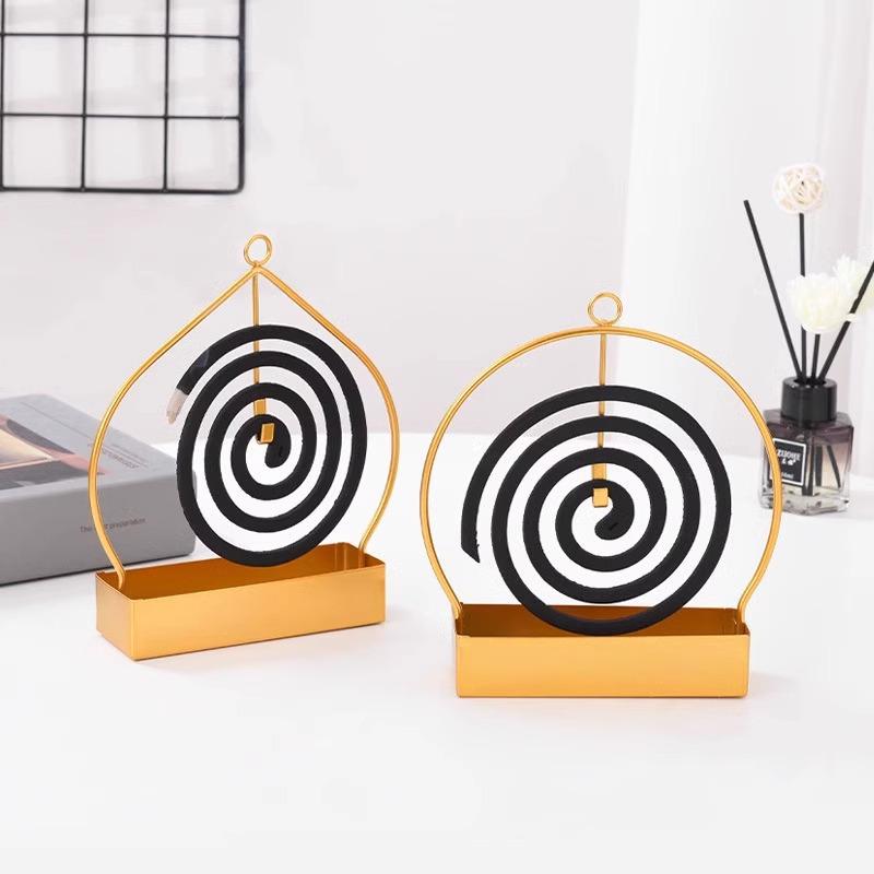 Wrought Iron Mosquito Coil Holder and Incense Burner - Fireproof, Anti-Scald, Ash Catcher, Stainless Steel Design