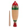 Wood Guiro Colorful Fish Shaped Straight Cylinder Guiro Percussion Instrument Toy for Children