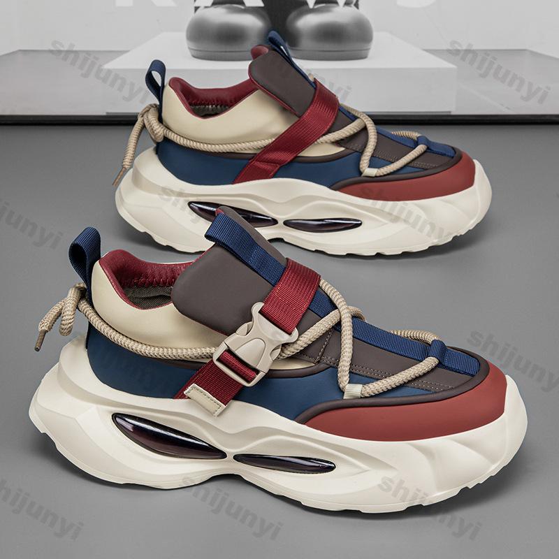 Fashion 2025 Spring New Men's Fashion Trend Casual Shoes Mesh Breathable Comfortable Versatile Thick Soled Shoes Low Top Chunky sneakers