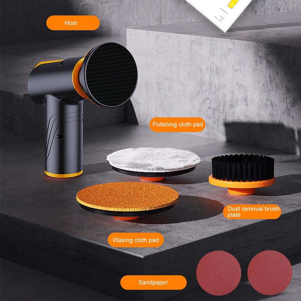 100W 1800RPM Car Buffer Polisher Rechargeable Battery Variable Speed Wireless Buffer Polisher Kit Auto Waxing