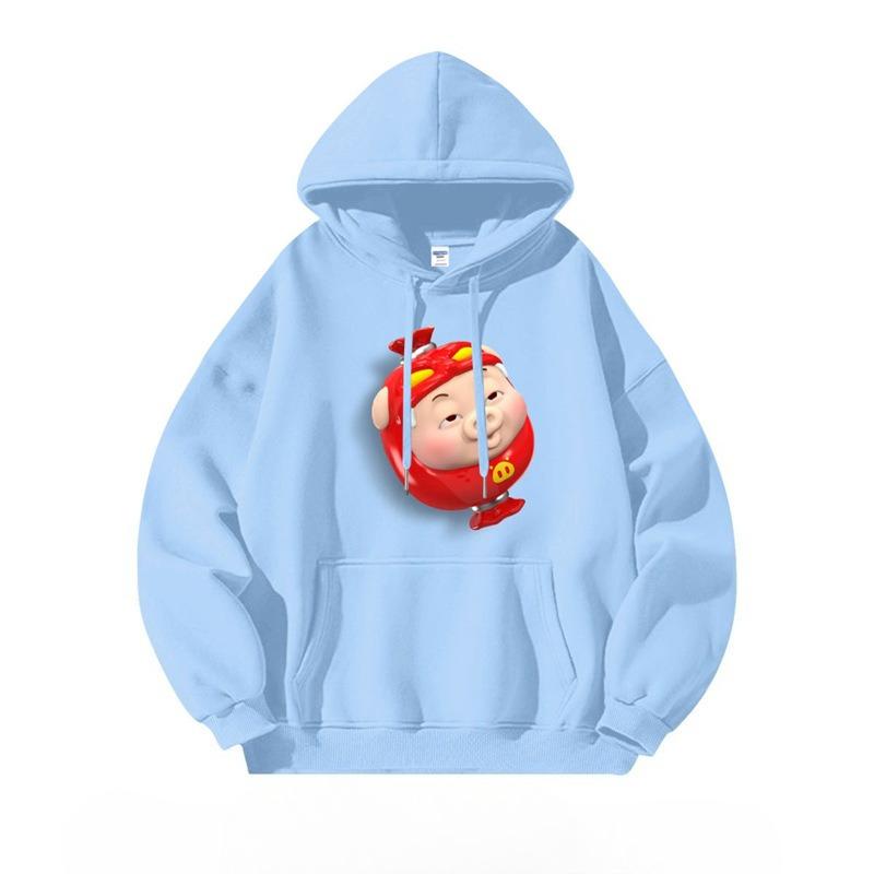 Fun Piggy Hero Hoodie Casual Loose Autumn Winter Top Men's  Women's Fashion Comfortable Cute Hoodie