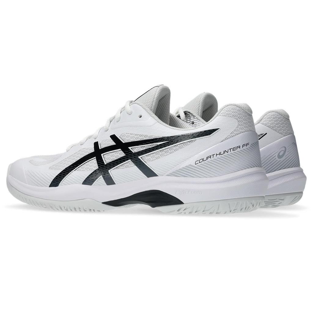 ASICS COURT HUNTER FF 1071A111 Indoor Sports Size 101 Size 2E Men's Shoes, (White/Black), 25.5 cm,
