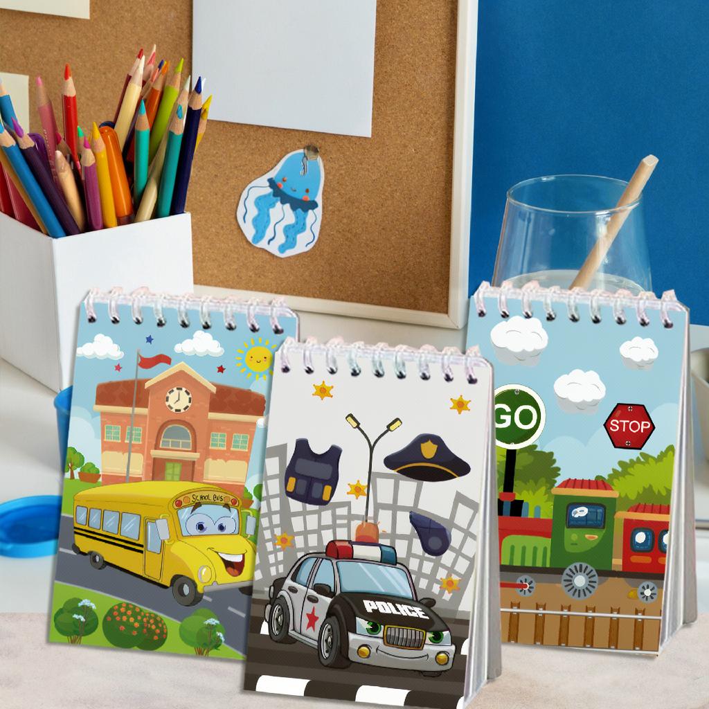 8 ks 10x6cm Mini spirálový zápisník do vozidla Školní potřeby Auto Nákladní auto Autobus Poznámkový blok Odměny do třídy Výplně do dárkových tašek