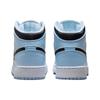 Air Jordan 1 Mid GS Ice Blue Kids Sneakers Black Sail White 555112-401