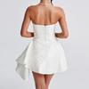 Women's Fashionable Print Round Neck Loose Short Sleeved Pocket Pullover Dress