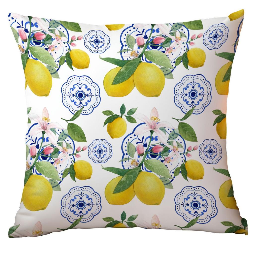 Geometric Summer Lemon Pillow Case Home Sofa Cushion Pillow Case