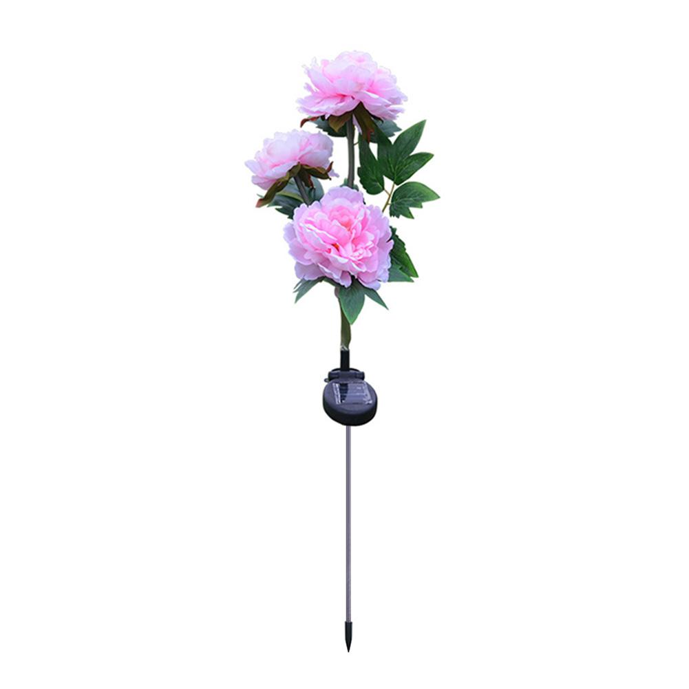 LED Ground Light 3 Heads Simulation Flower Lawn Atmosphere Light for Home Garden