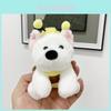 Adorable White West Highland Terrier Plush Keychain Cute Stuffed Animal Pendant Gift