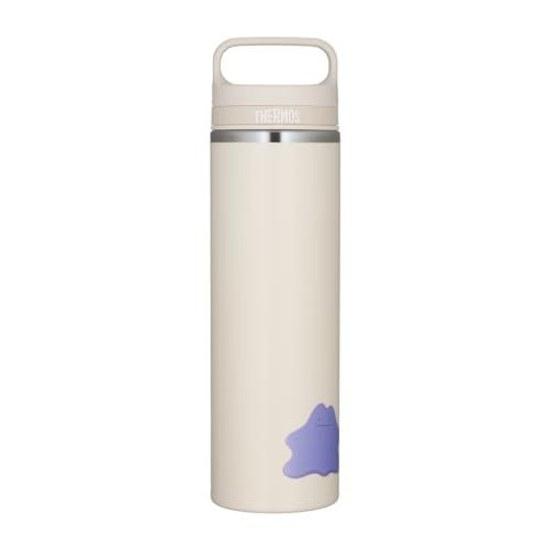 Thermos Water Bottle Vacuum Insulated Travel Mug Carry Handle 600ml Metamon Gray Beige JOW-600PK (Pokemon Series) GYBE