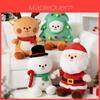 Christmas Plush Snowman Gingerbread Tree Santa Toy With Pp Cotton For Holiday Decor