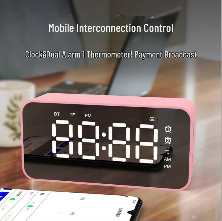 Bluetooth Alarm Clock Speaker with Heavy Bass and Smart Features