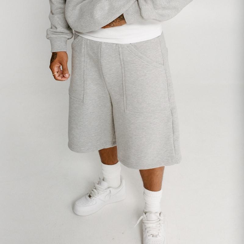 Evropské a americké letní jednobarevné volné sportovní ležérní hip-hopové tříčtvrteční kalhoty