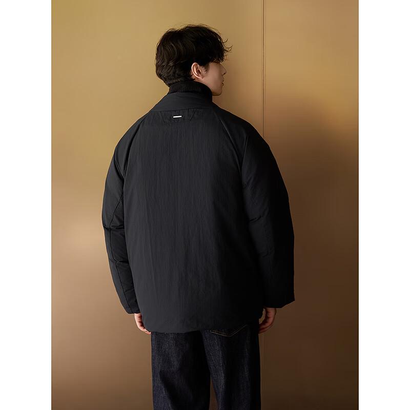 GXG Men's Faux Two-Piece Stand-Collar Short Down Jacket
