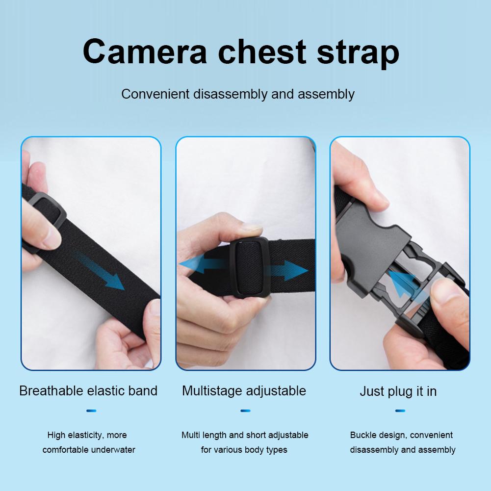 Action Camera Chest Mount Harness Adjustable Elastic for Sports Travel for Gopro 10 Dji Osmo China Mainland