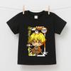 Demon Slayer Zenitsu Agatsuma Anime Print T Shirt Boys Girls Cotton Short Sleeve Soft Tee Kids Summer Casual Top
