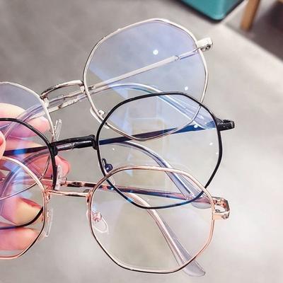Glasses Ultralight Alloy Frame Plain Men Women Anti Blue Light Glasses Party Decorate Eyeglasses Fake Glasses