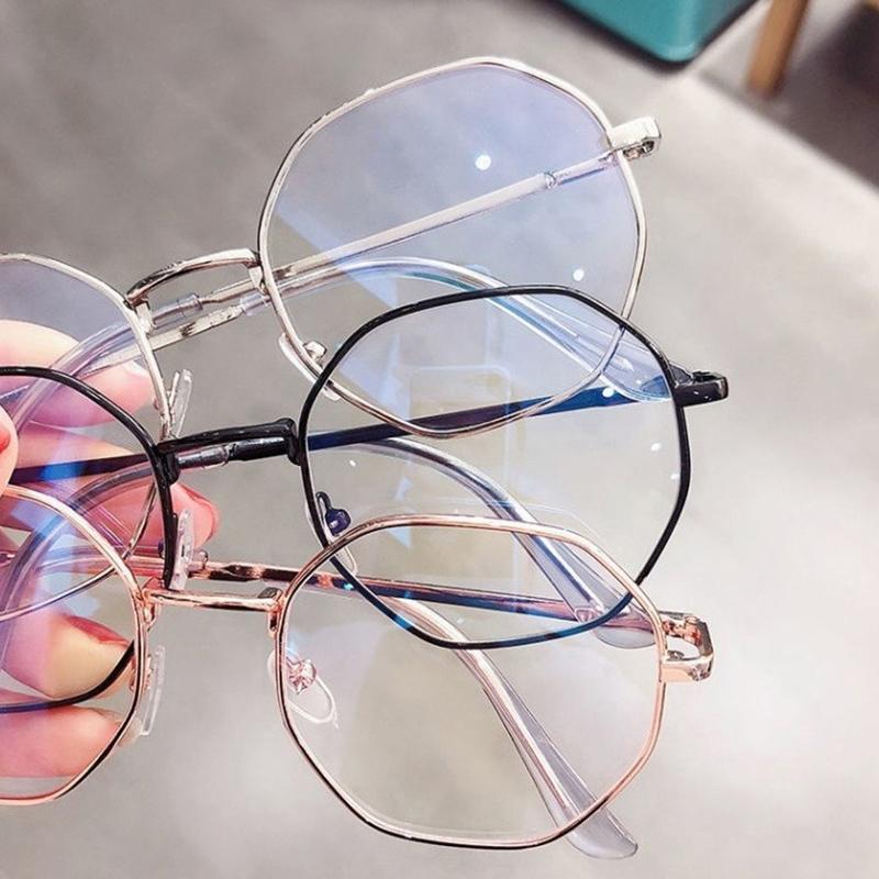 Glasses Ultralight Alloy Frame Plain Women Anti Blue Light Glasses Party Decorate Eyeglasses Fake Glasses Mountaineering Glasses