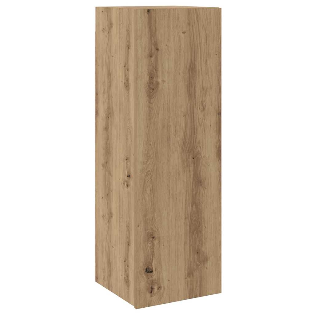Wall Mounted TV Cabinet Set 6 pcs Artisan Oak Wood Based Material