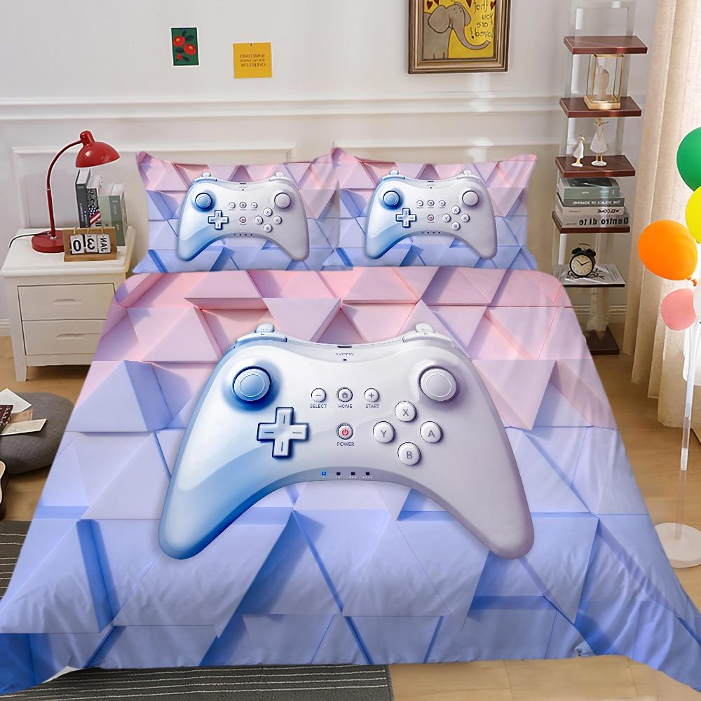 Game Controller Down Duvet Cover Pillowcase Luxurious High-quality 3D Printed Teen Bedding 2/3 Pieces, Single Bed Decoration Gift
