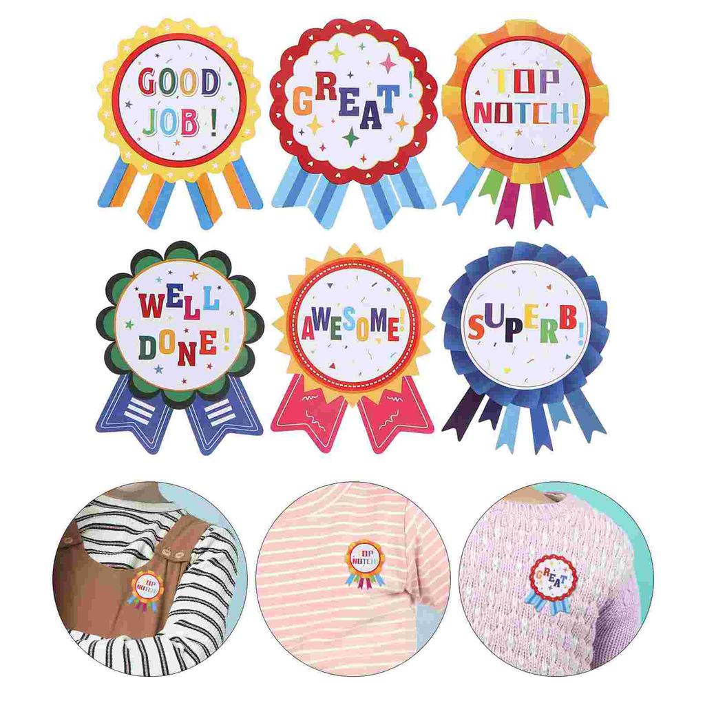 100 Pcs Medal Reward Stickers Teacher Badge Inspirational Classroom Stationery Sticker Kids Motivational Student Recognition
