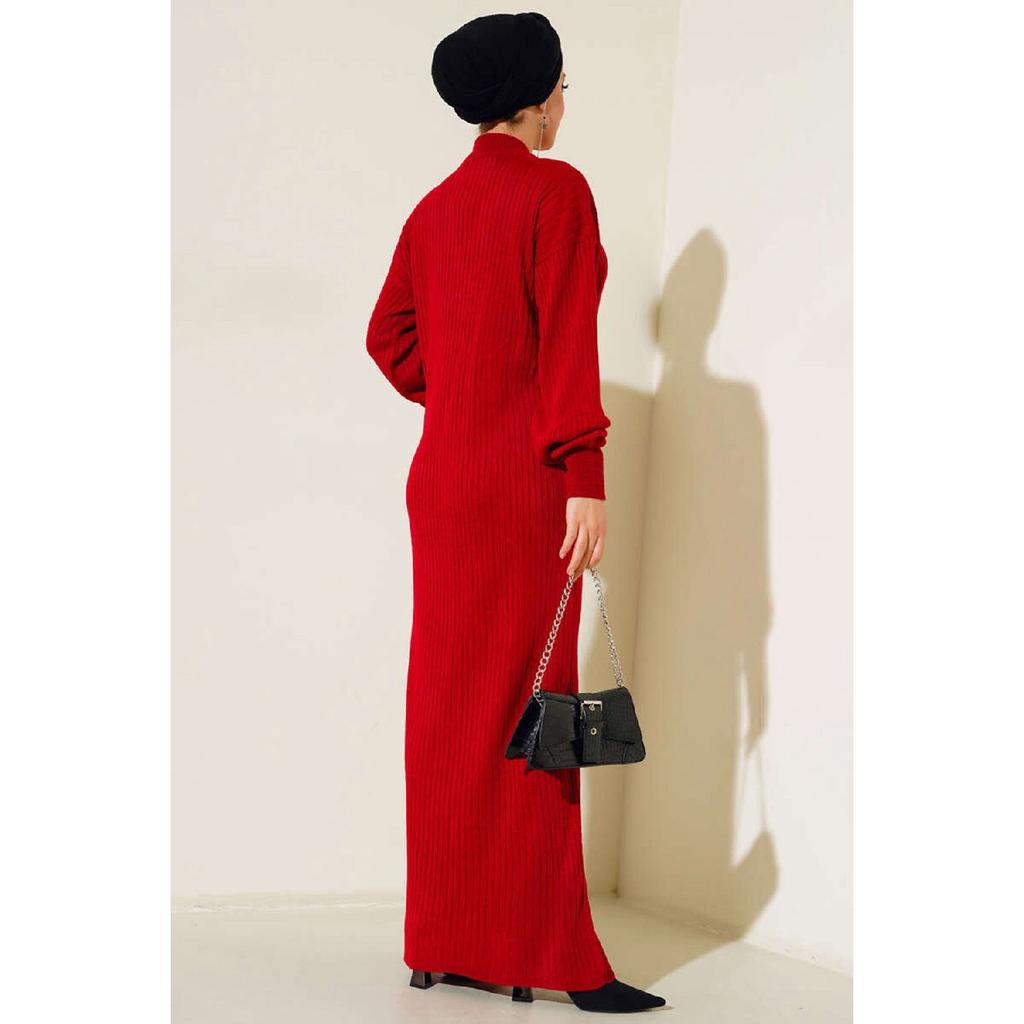 15900 Length Hijab Knitwear Dress - Black