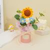 Handmade Knitted Yarn Sunflower Bouquet Mini Hug Teacher's Day Gift