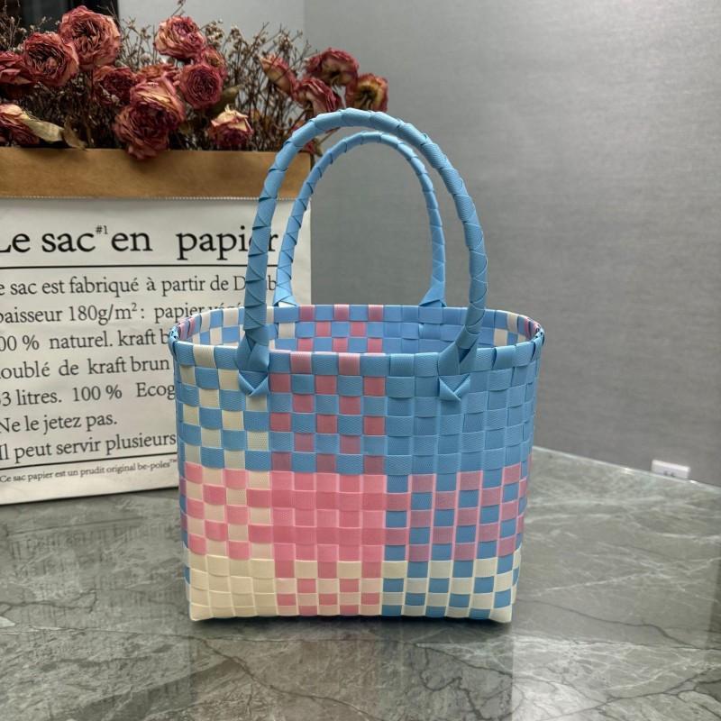 Kitty Hand-woven Bag Large Capacity Diy Vegetable Basket Beach Hand Gift Handbag Holiday High-quality spot