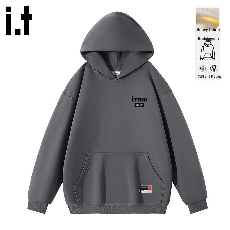 izzue IT Men's Street Style Graffiti Hooded Sweatshirt
