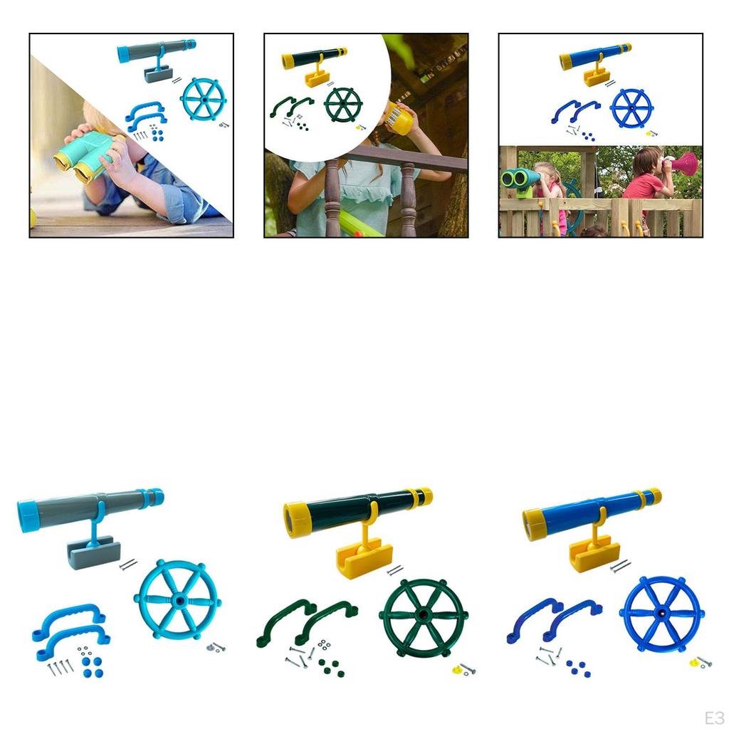 Kids Playground Accessories Set Attachments Easy To Install with Steering Wheel Lightweight