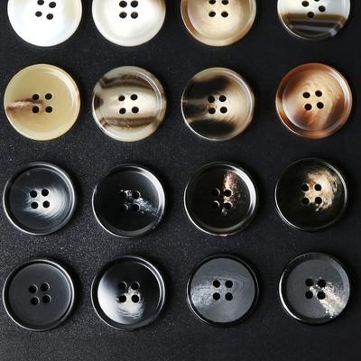 Resin Round Coat Buttons Jacket Top Trench Coat Buttons Clothes Accessories Versatile Men'S And Women'S Black Suit Buttons