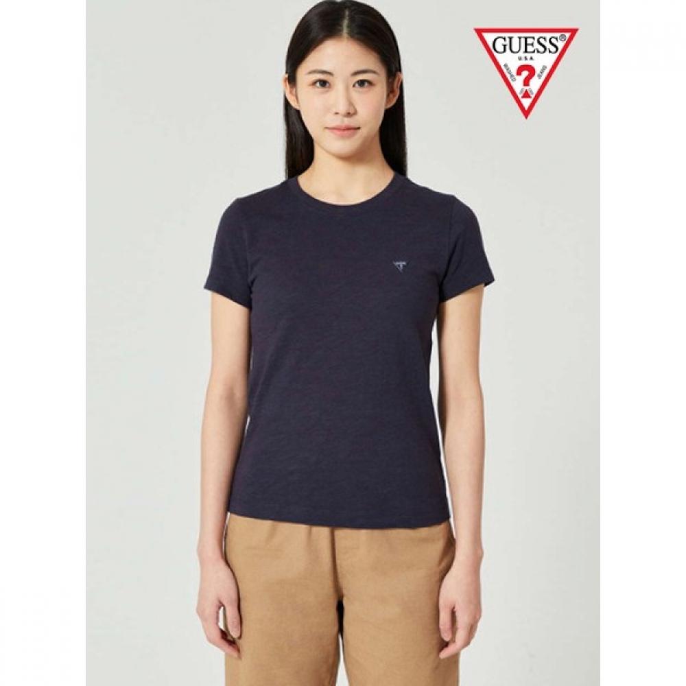 

Guess Couple Slub Round короткий рукав футболка женская Oo2ke433 LBE/XS