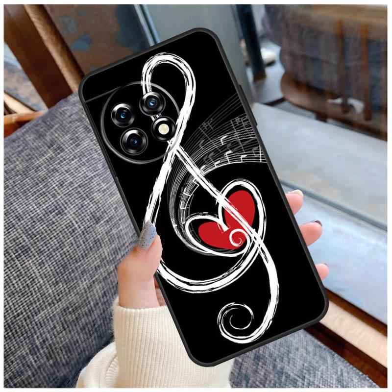 Music Note Symbol Piano Case For OnePlus 13T 8T 10T 9 10 Pro 15 13 12 11 13R 12R Nord CE 5 2 3 4 Lite N20 N30 Coque
