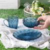 Huixun Pfauen Glas Salat- und kleine Schalen (2er Set)