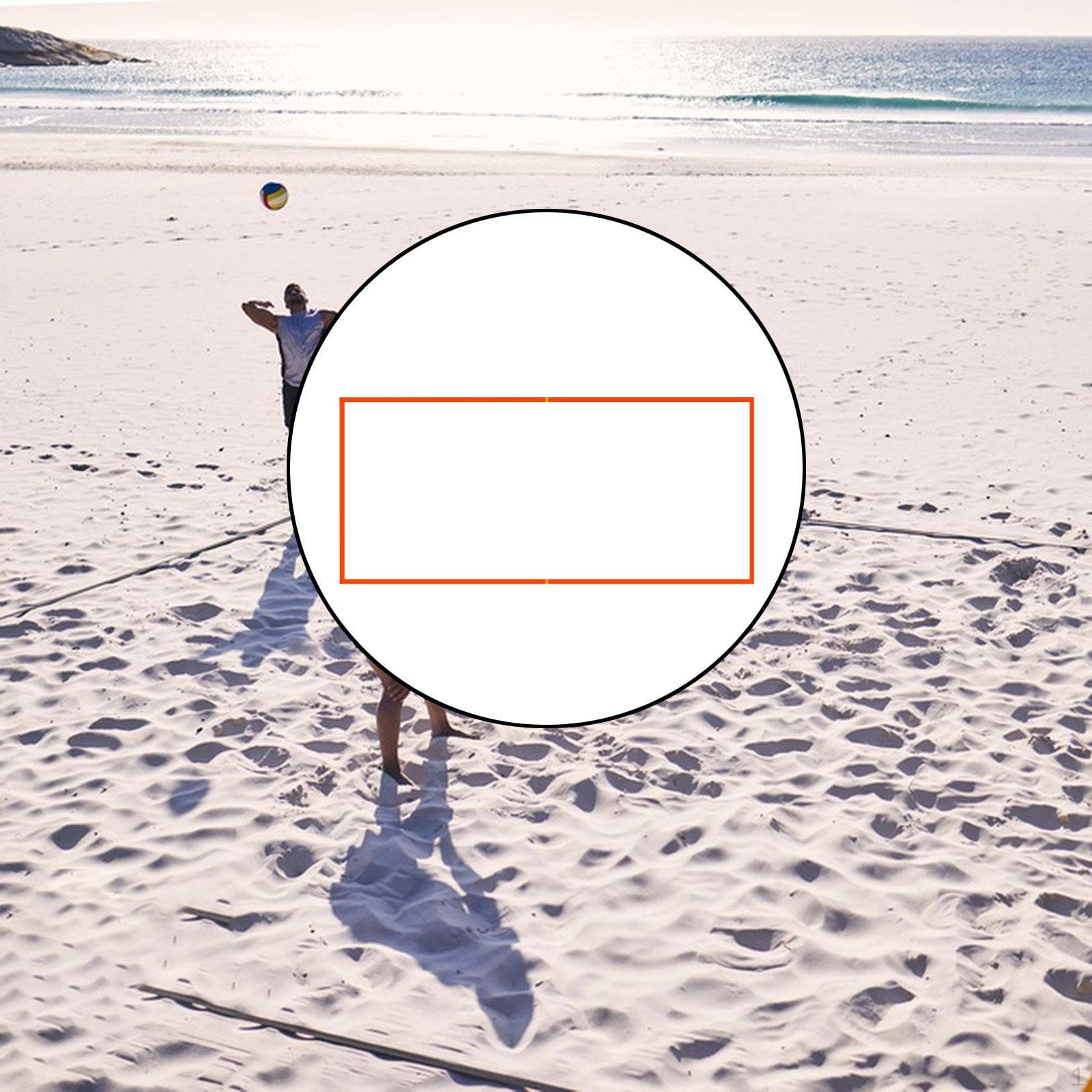 

Линия для пляжного волейбола 26,3 фута x 52,5 фута Разметка корта Профессиональные подарки Портативная