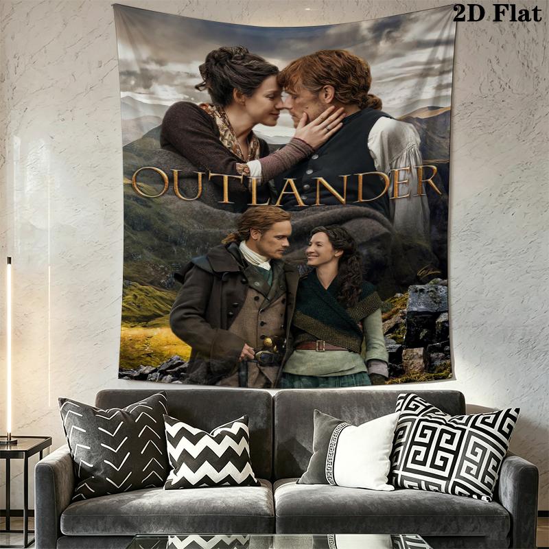 Vibrant Outlander Wall Tapestry Aesthetic Wall Hanging Printed Fabric Blanket Decorative Tapestries for Bedroom Living Room Home Decor