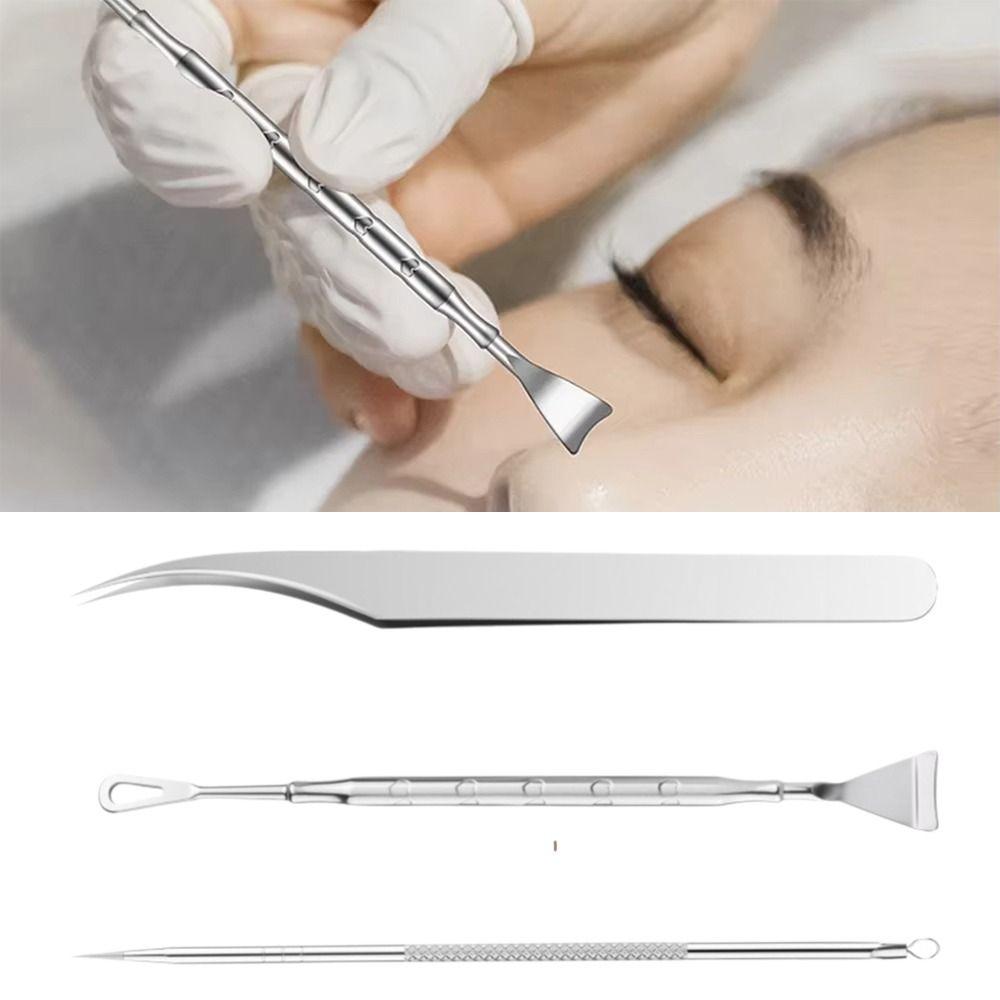 Double Head Blackhead Remover Comedone Removal Stainless Steel Blemish Extractor Tool Whitehead Popping Zit Pimple Popper Tool