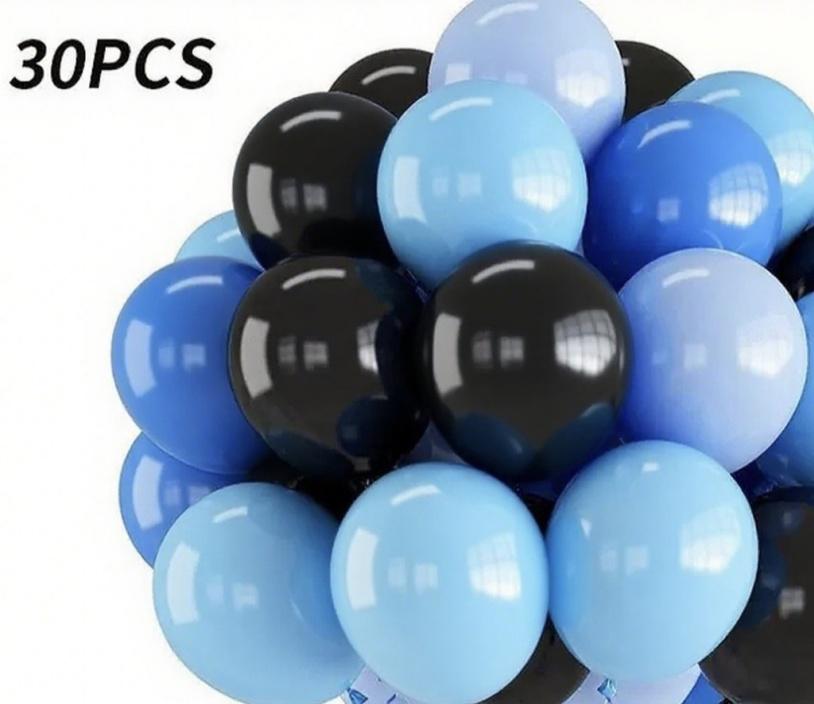 30pcs 10 Inch Multi-color Latex Balloons Set for Birthday Wedding Engagement Anniversary Bachelorette Bridal Shower Decoration