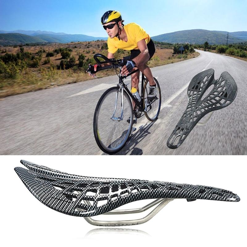 Carbon Fiber Bike Seat Breathable Road Bike Saddle Cushion for Men Women