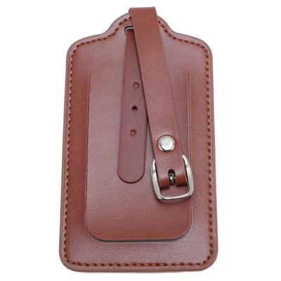 Luggage Baggage Tag Rain Proof PU Leather Soft Lock Design Stylish Luggage ID Label for Travel and