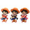 Anime Action Figure Statue: Sitting Luffy Zoro Sanji Chibi Style Car Decor Present for OP Fans Perfect Gift Beautiful Design