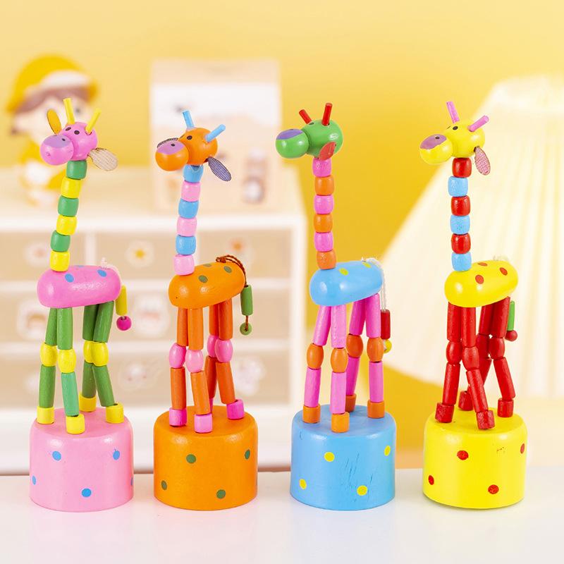 Learning Toys Wooden Animal Simulation Giraffe Developmental Kids Intellectual Educational Learning Toys  Give Gifts To Children
